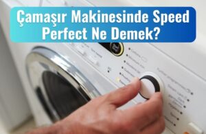 Çamaşır Makinesinde Speed Perfect